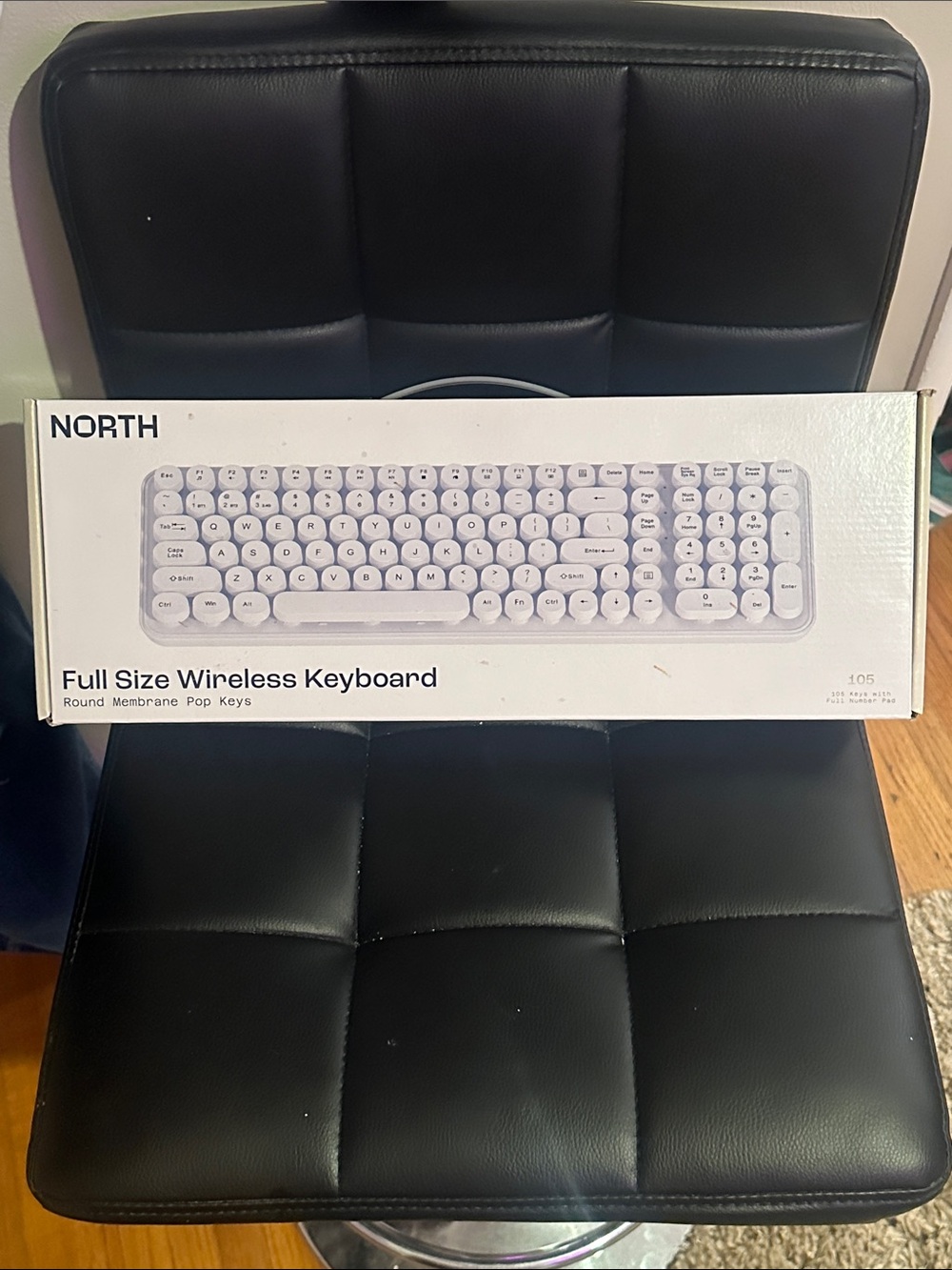 North Full Size Wireless Keyboard - White NWT